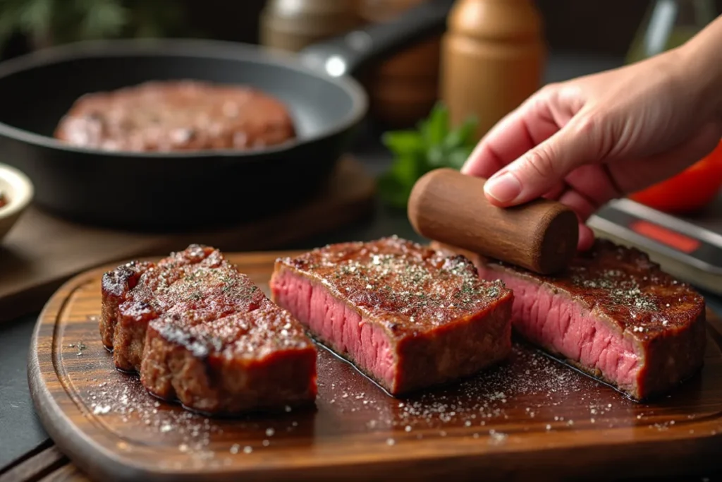 How to cook cube steak so it's not tough – tender, juicy steak on a plate.