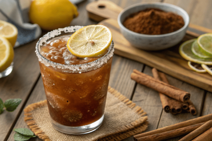 Brazilian Mounjaro detox drink with lemon and cinnamon