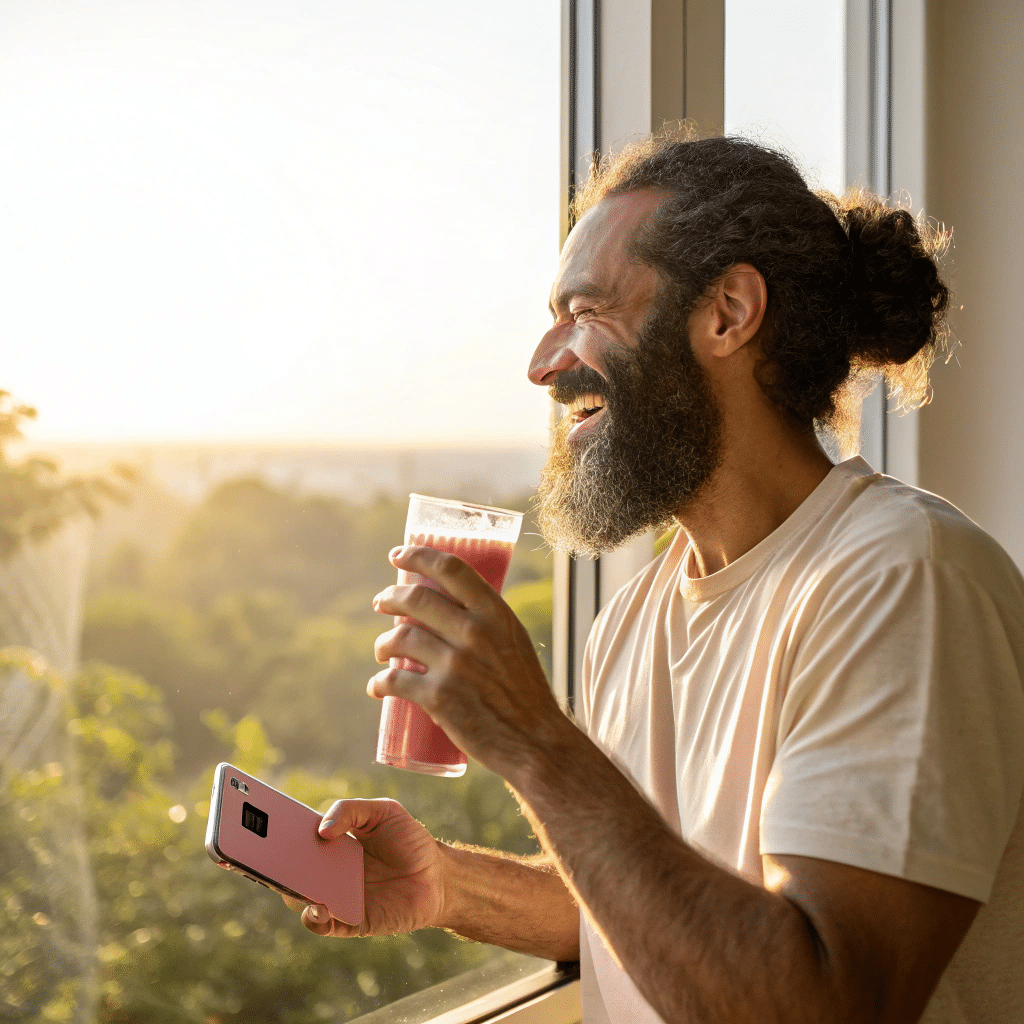 Drinking the pink salt trick recipe for weight loss in the morning