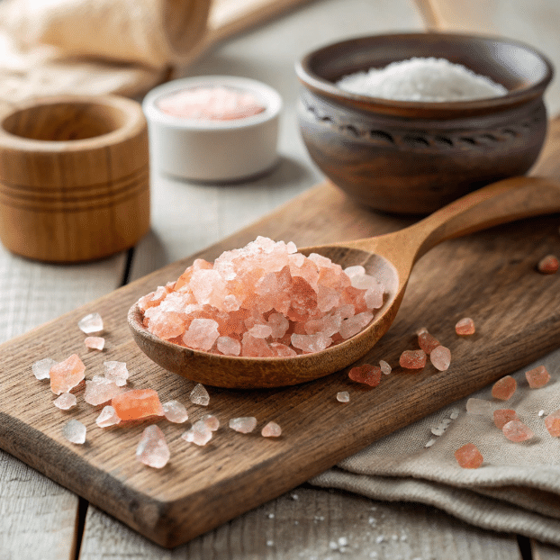 Pink salt minerals for digestion and hydration