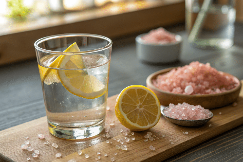 What is the pink salt trick drink with lemon and pink salt