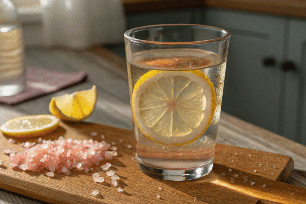 Pink salt trick for weight loss morning drink with lemon